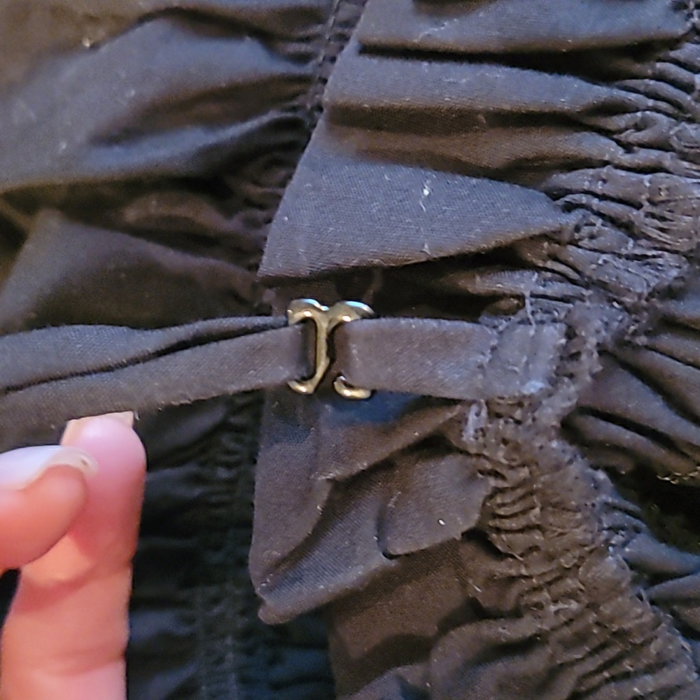 H&M ruched top black dress XS - Picture 5 of 8